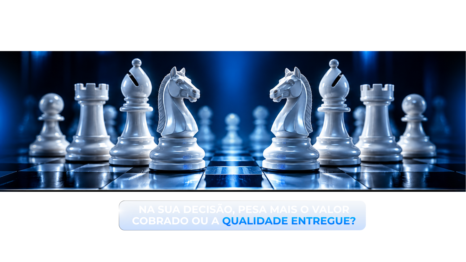 Imagem estratégica com peças de xadrez